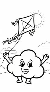 coloriage Nuage updated pour primaire