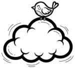 image pour coloriage Nuage updated enfant