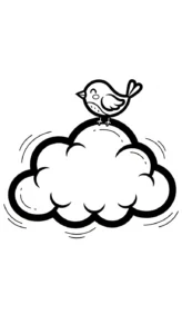 image pour coloriage Nuage updated enfant