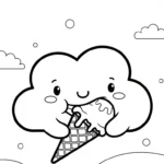 coloriage Nuage updated à imprimer pour enfant de 8 ans