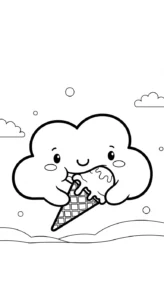 coloriage Nuage updated à imprimer pour enfant de 8 ans