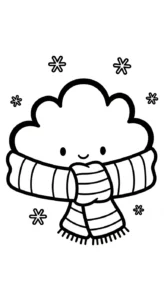 imprimer coloriage Nuage updated pour enfant