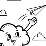 coloriage Nuage updated et decoupage a imprimer gratuit