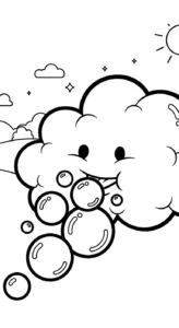 coloriage Nuage updated à imprimer pour enfant de 9 ans