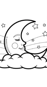 coloriage Nuage updated à imprimer pour enfant de 6 ans
