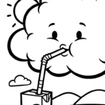 coloriage Nuage updated pour bebe a imprimer