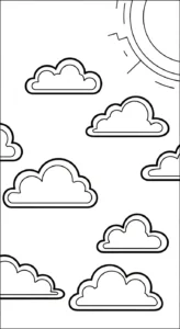 coloriage Nuage updated à imprimer pour enfant de 9 ans